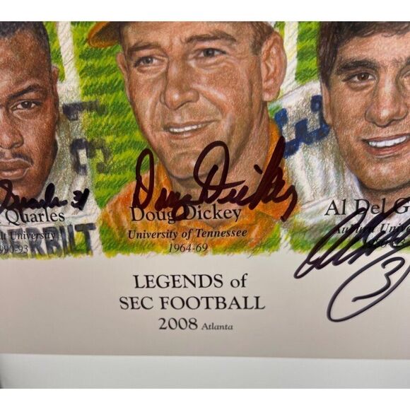 ographed Legends SEC Football 2008 Print Bart Starr 12 Signatures JSA COA - Picture 8 of 10